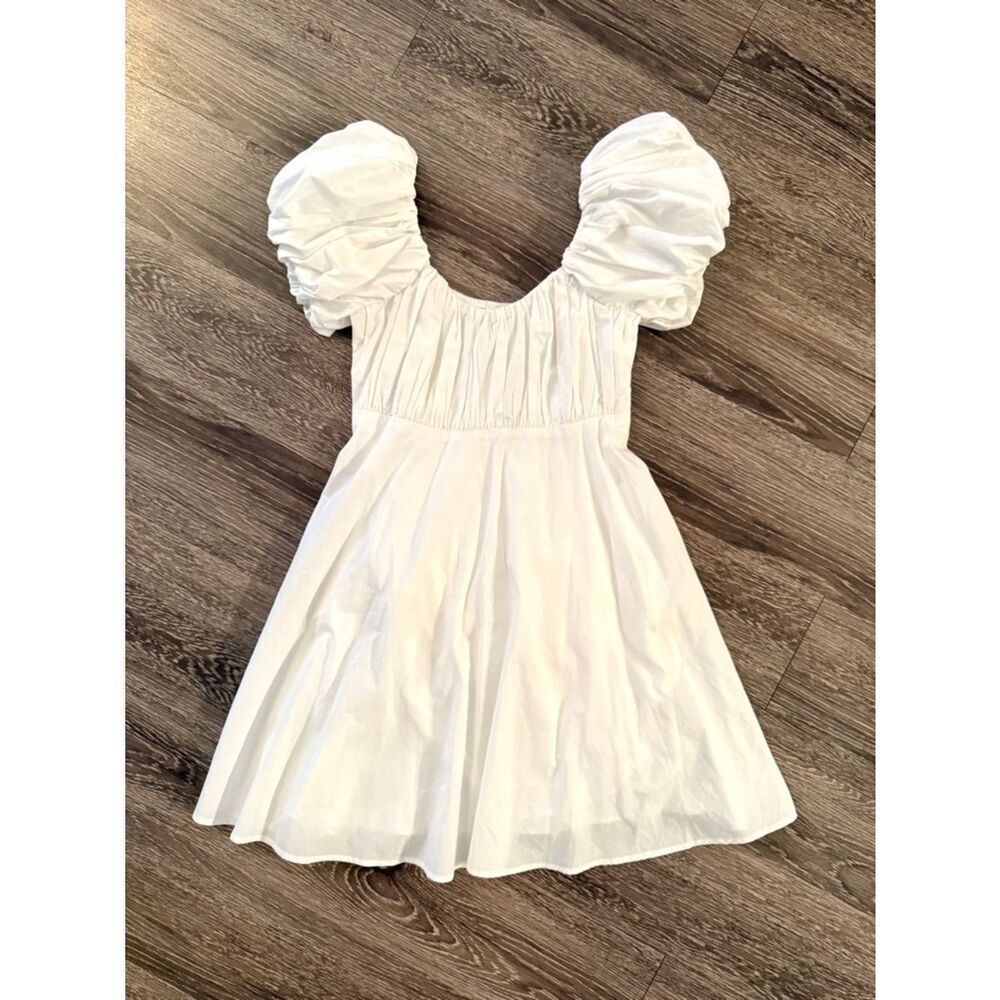 Abercrombie and Fitch Ruched Puff Sleeve Mini Dress